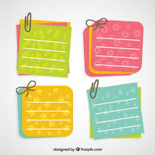 Lovely Paper Notes With Clips Vector Premium Download
