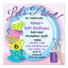 Personalized Painting Party Invitations