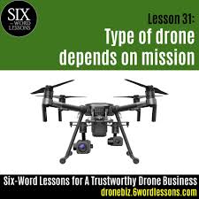 type of drone depends on mission