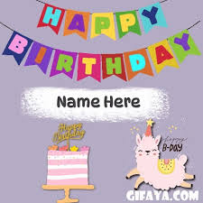 add name on happy birthday greeting