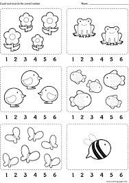 39+ counting coloring pages for printing and coloring. Count Encircle Kindergarten Worksheets Coloring Pages Printable