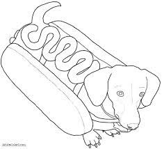 This coloring page features a carnival complete with ferris wheel, hot dog cart and balloon man. Wiener Dog Coloring Pages B111 Coloring Pages Advice