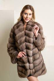 Real Russian Sable Fur Jacket With Long
