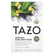 tazo black tea organic earl grey noir