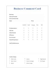 50 Printable Comment Card Feedback Form Templates