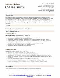 Find a cv sample that fits your career. Company Driver Resume Samples Qwikresume