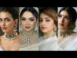 white saree makeup look ideas with