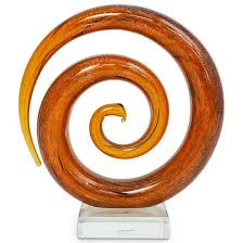 Murano Art Glass Swirl Sculpture In