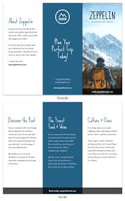Simple Blue Travel Tri Fold Brochure Template