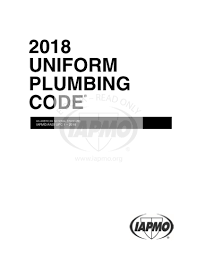 2018 Uniform Plumbing Code