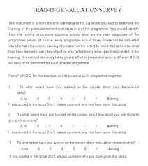 Training Satisfaction Survey Template Livencircle Co