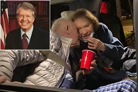 On inauguration day, carter got out of the limousine and walked to the white house, delighting the crowd and horrifying the secret service who sought to protect him. Jimmy Carter Shares New Years Kiss With Wife In Georgia