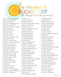 summer bucket list 100 things to do in
