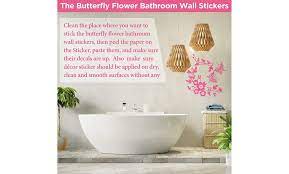 erfly flower bathroom wall sticker
