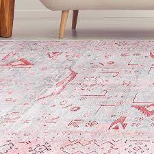distressed polyester indoor area rug