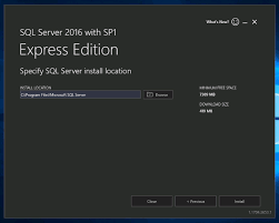 installing ms sql server express on