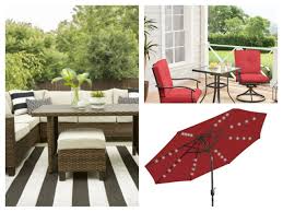 outdoor furniture umbrellas lighting