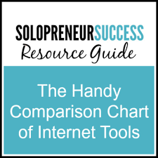 Handy Comparison Chart Of Internet Tools Solopreneur Success