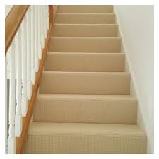 white stair carpet with silver stair