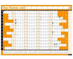 2018 Yearly Annual Office Home Wall Planner Calendar Chart