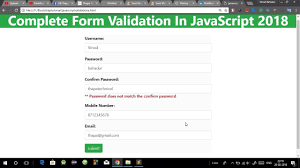 complete form validation in javascript