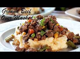 budget wise ground beef over mashed