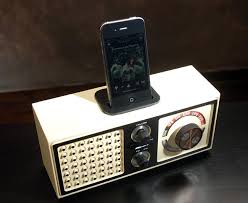 recycled vintage radio iphone and ipod