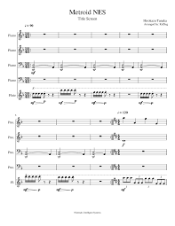 A fontstruction designed by goatmeal. Metroid Nes Sheet Music For Piano Flute Mixed Quintet Musescore Com