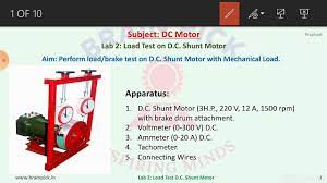 lab 02 load test brake test on dc