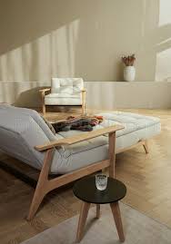Dublexo Frej Sofa Bed In Gray Fabric By