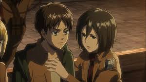 eren and mikasa being touchy for two