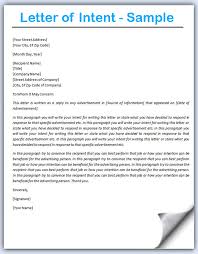Letter of Intent to Purchase Business Template Free