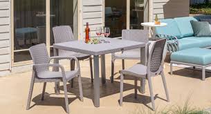 plastic outdoor patio chairs and tables