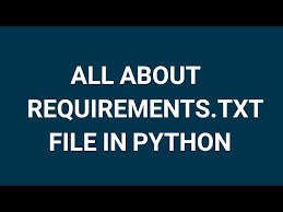 install python dependencies