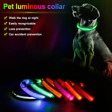 Nylon Pet Led Light Up Dog Collar Night Safety Flashing Adjustable Pet Collar Advanced Glow Necklace Hot Sale New Arrivals Collars Aliexpress