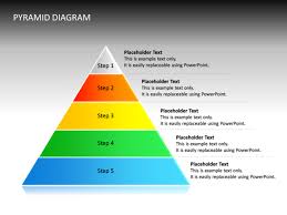 Powerpoint Slide Pyramid Diagram 3d Multicolor 5