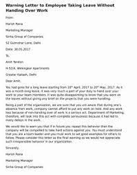 warning letter to employee taking leave