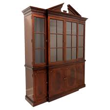 flame gany breakfront china cabinet