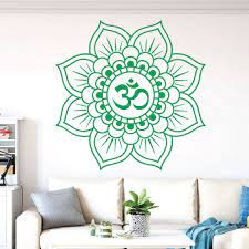 Wall Designer Mandala Lotus Flower Om