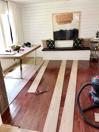 how to install hardwood planks over old