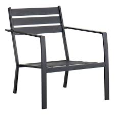 Grammercy Black Steel Outdoor Sling Chair