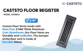 cast aluminum floor register 2 x 10