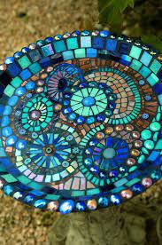 Mosaic Bird Bath Patterns Мозаичные