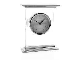 London Clock Silver Glass Mantel Clock