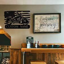 Personalized Motorcycle Wall Art Usa