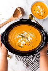vegan pumpkin soup slow cooker l