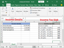 Income Tax Calculating Formula In Excel