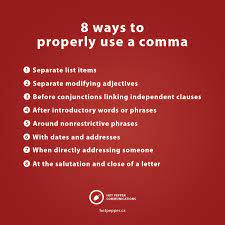 8 Ways To Use A Comma gambar png