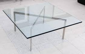 Knoll Barcelona Glass Top Coffee Table