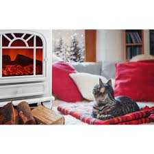 White Electric Fireplace Stove